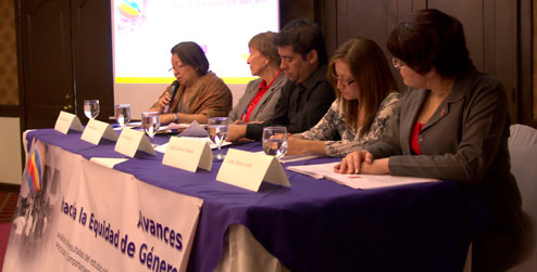 Participants at the 'Advances towards gender equity' event